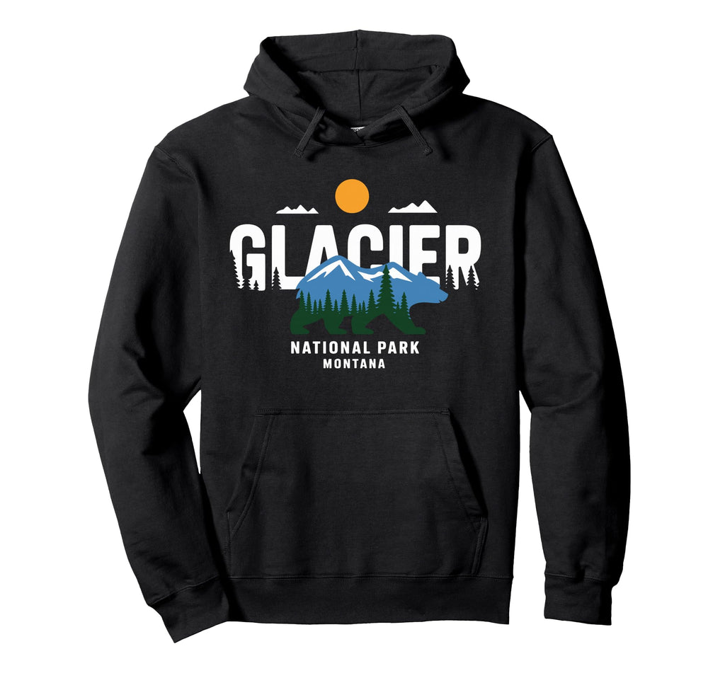 Glacier National Park Montana Usa Hoodie - Custom Art Print for Adults - T-Shirt, Sweatshirt, Hoodie