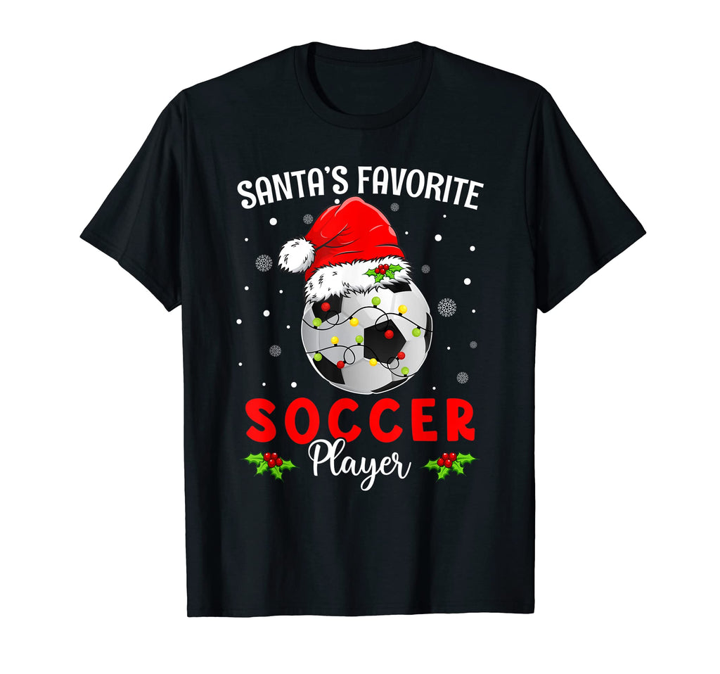 Santas Favorite Soccer Player Soccer T-Shirt - Custom Art Print for Adults - T-Shirt, Sweatshirt, Hoodie