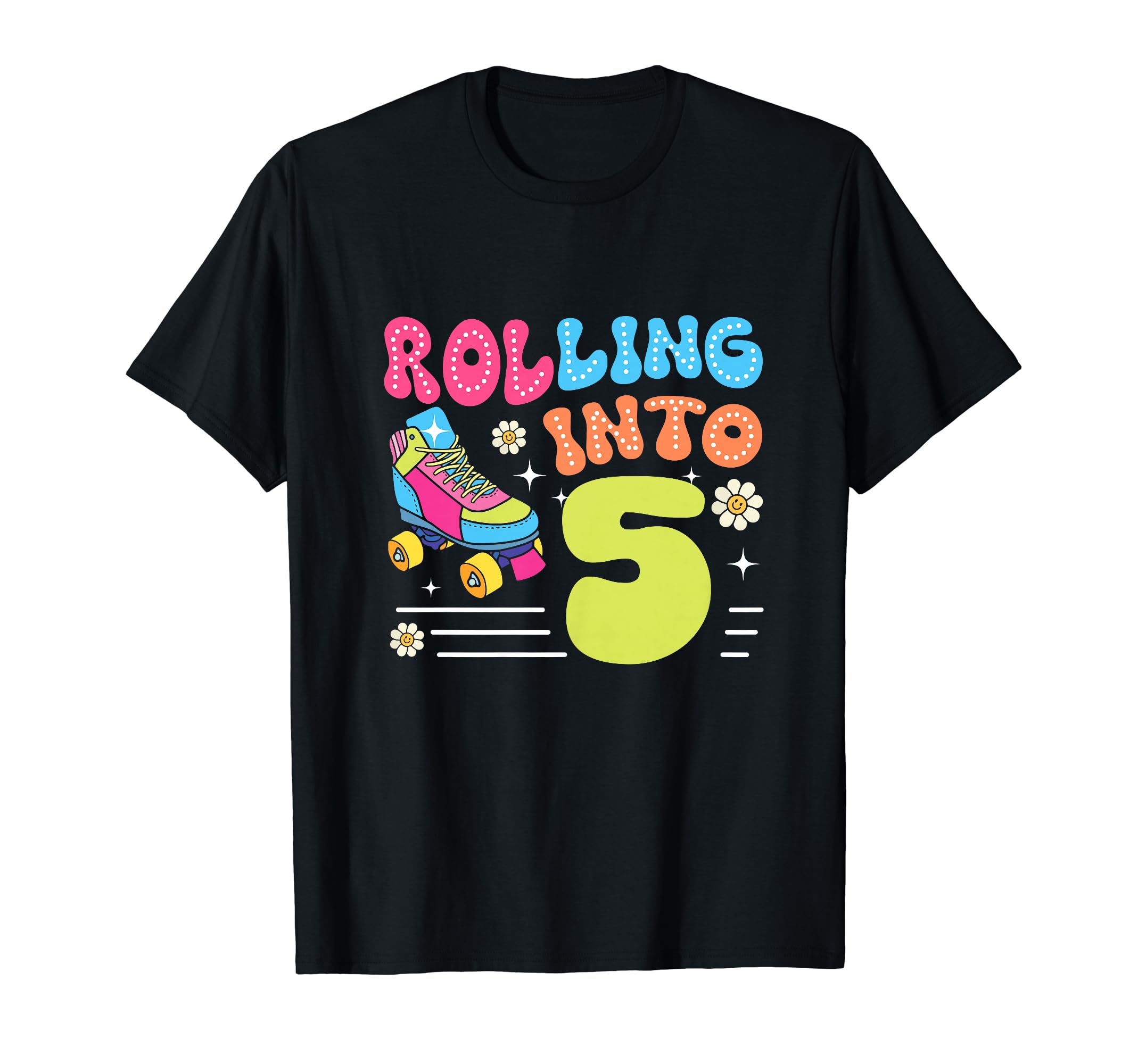 Rolling Into 4 Year Old 4Th Roller Skates T-Shirt - Novelty Apparel Unisex - T-Shirt, Sweatshirt, Hoodie