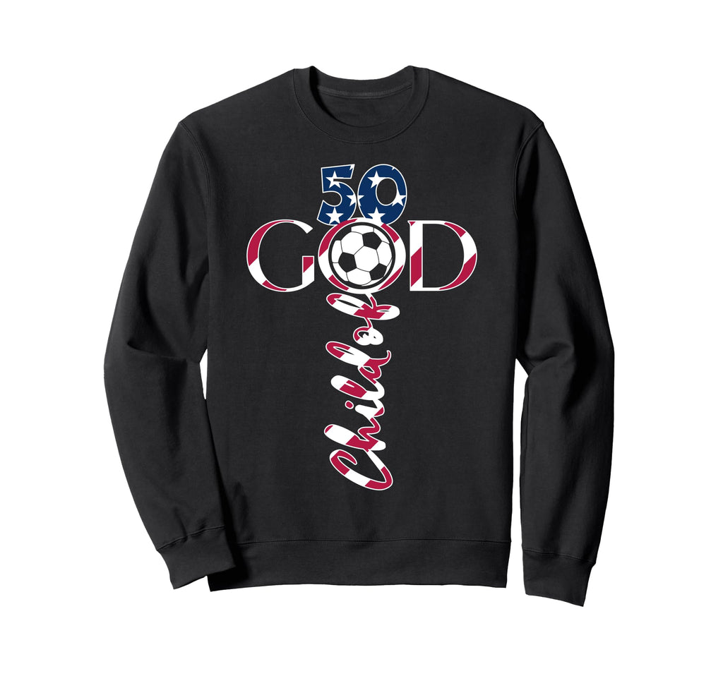 Jesus 50 Years Child God Soccer 50Th Sweatshirt - Graphic Print for Adults - T-Shirt, Sweatshirt, Hoodie