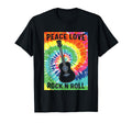 Peace Love Rock N Roll Tie Dye Hippie T-Shirt - Minimalist Print Unisex - T-Shirt, Sweatshirt, Hoodie
