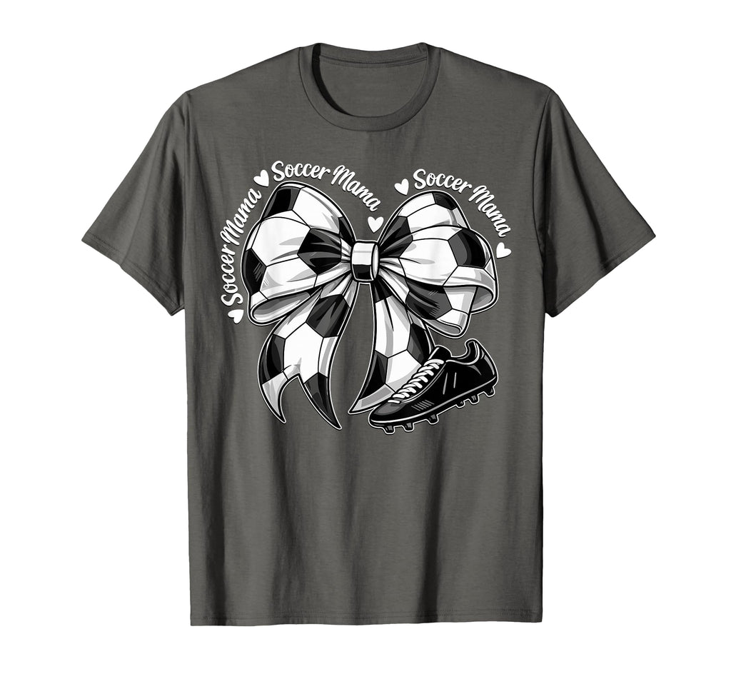 Soccer Mama Mom Coquette Bows Game Day T-Shirt - Aesthetic Graphic Unisex - T-Shirt, Sweatshirt, Hoodie