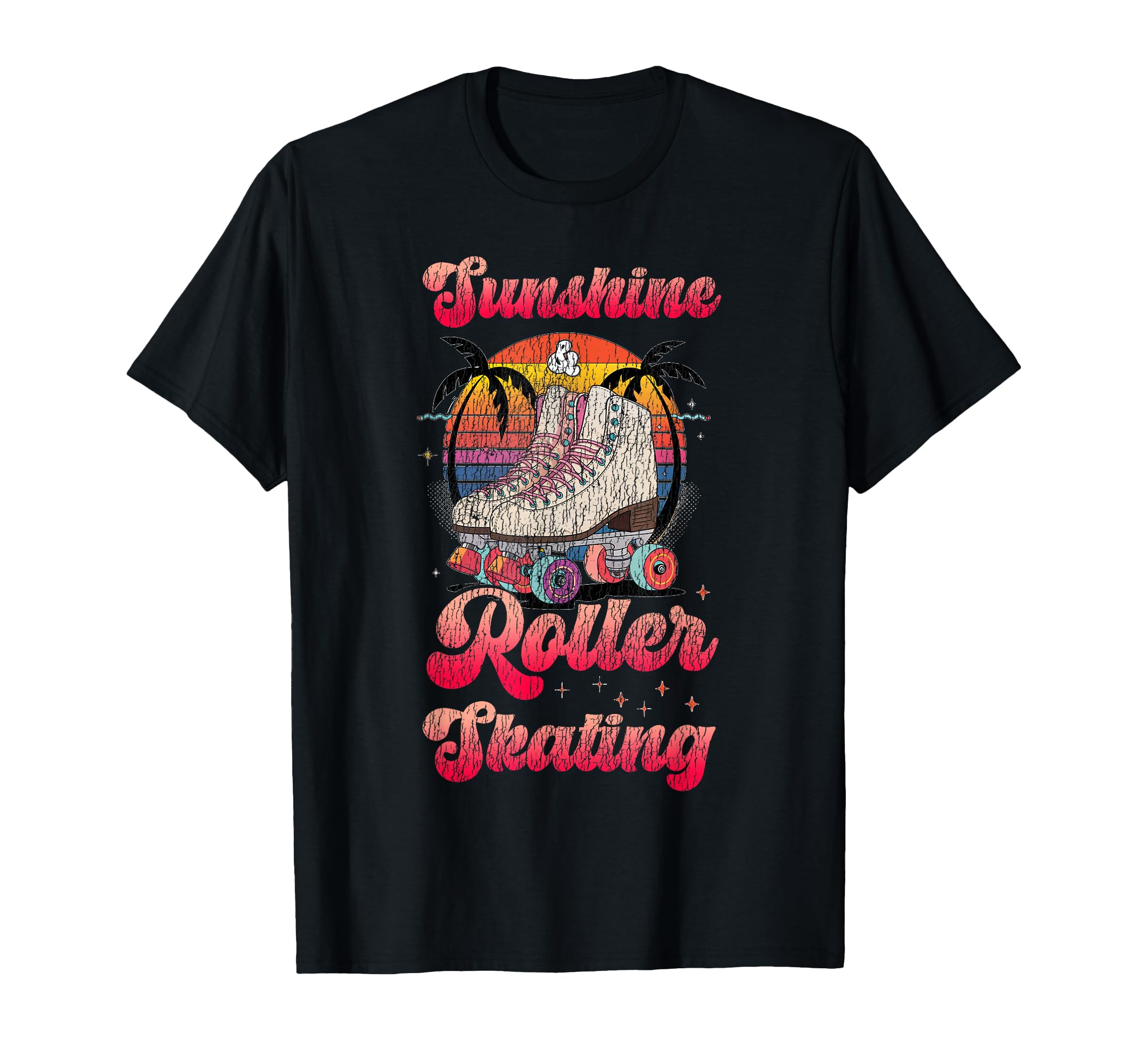 Roller Skating Skate 1970S Sunshine Roller T-Shirt - Unique Graphic Unisex - T-Shirt, Sweatshirt, Hoodie