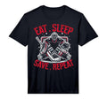 Eat Sleep Save Repeat Ice Hockey T-Shirt - Casual Everyday Wear for Adults - T-Shirt, Sweatshirt, Hoodie