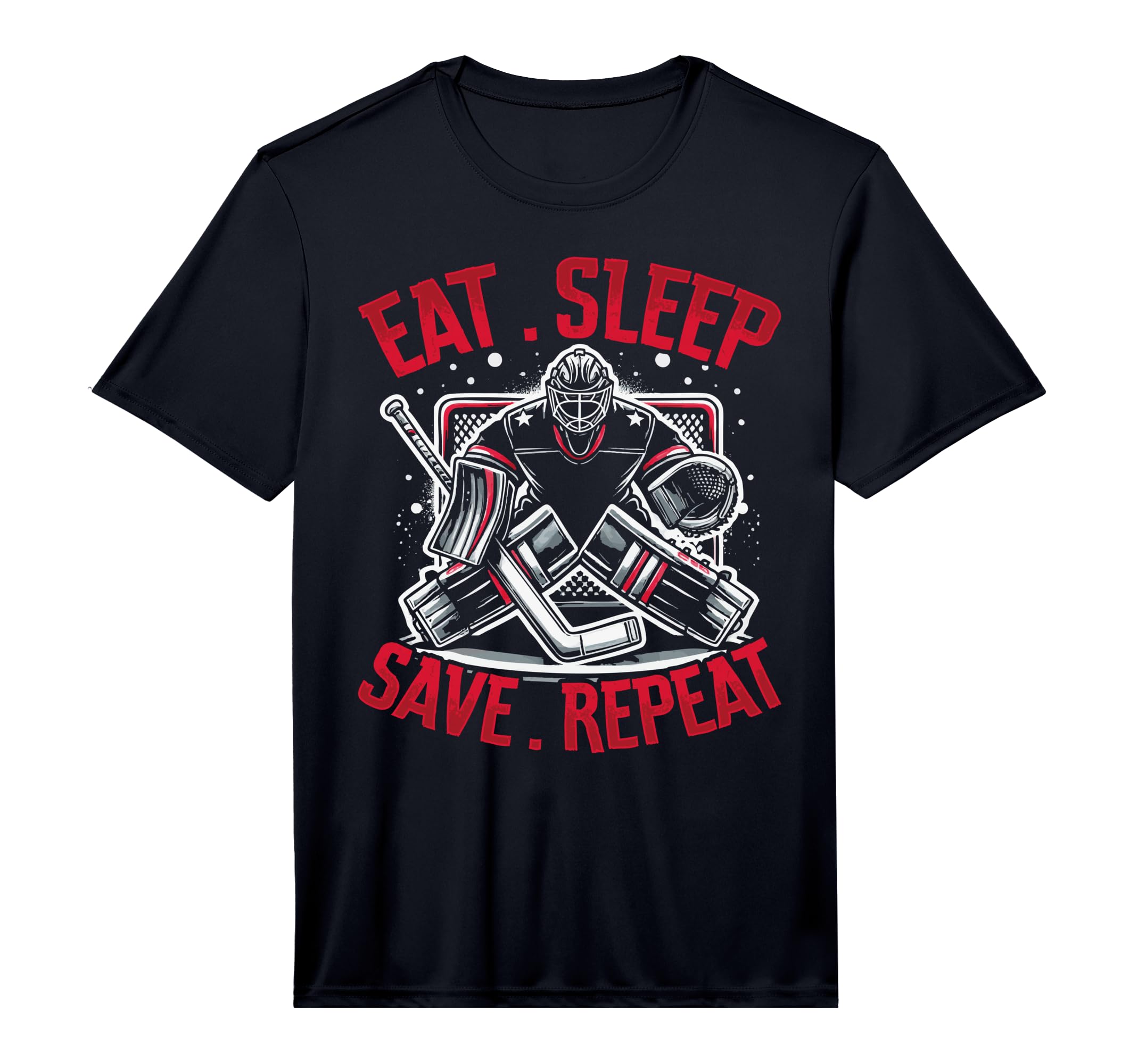 Eat Sleep Save Repeat Ice Hockey T-Shirt - Casual Everyday Wear for Adults - T-Shirt, Sweatshirt, Hoodie