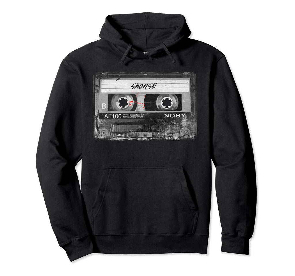 Grunge Cassette Tape Hoodie - Aesthetic Graphic Unisex - T-Shirt, Sweatshirt, Hoodie