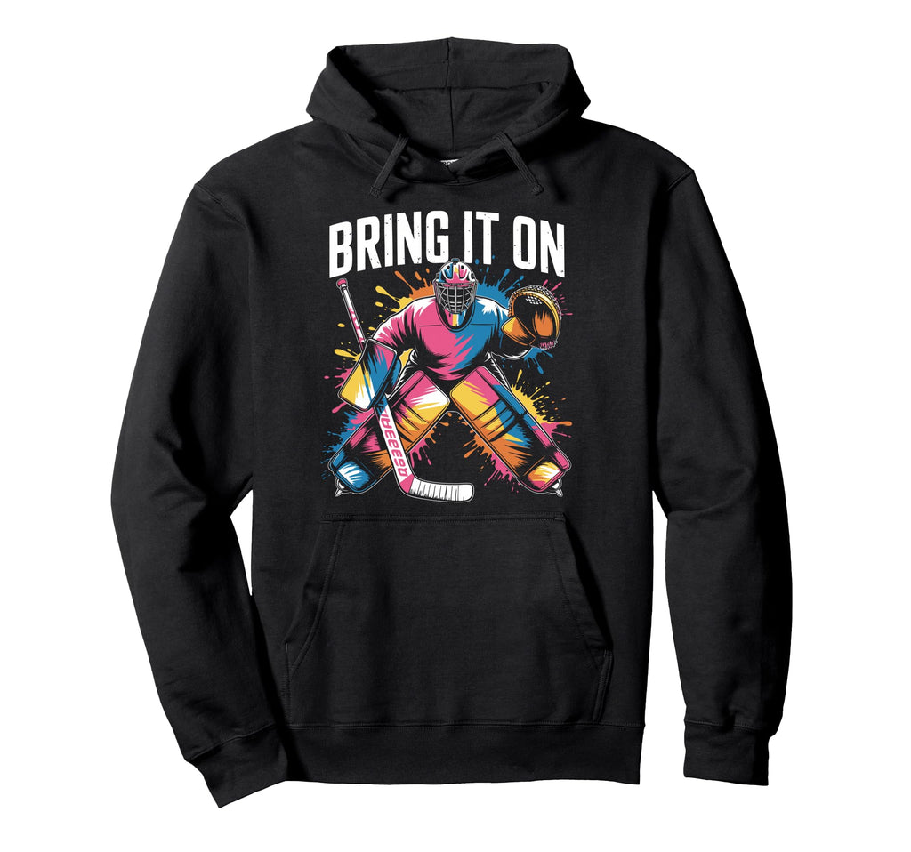 Ice Hockey Goalkeeper Artwork Hockey Hoodie - Novelty Apparel Men Women - T-Shirt, Sweatshirt, Hoodie