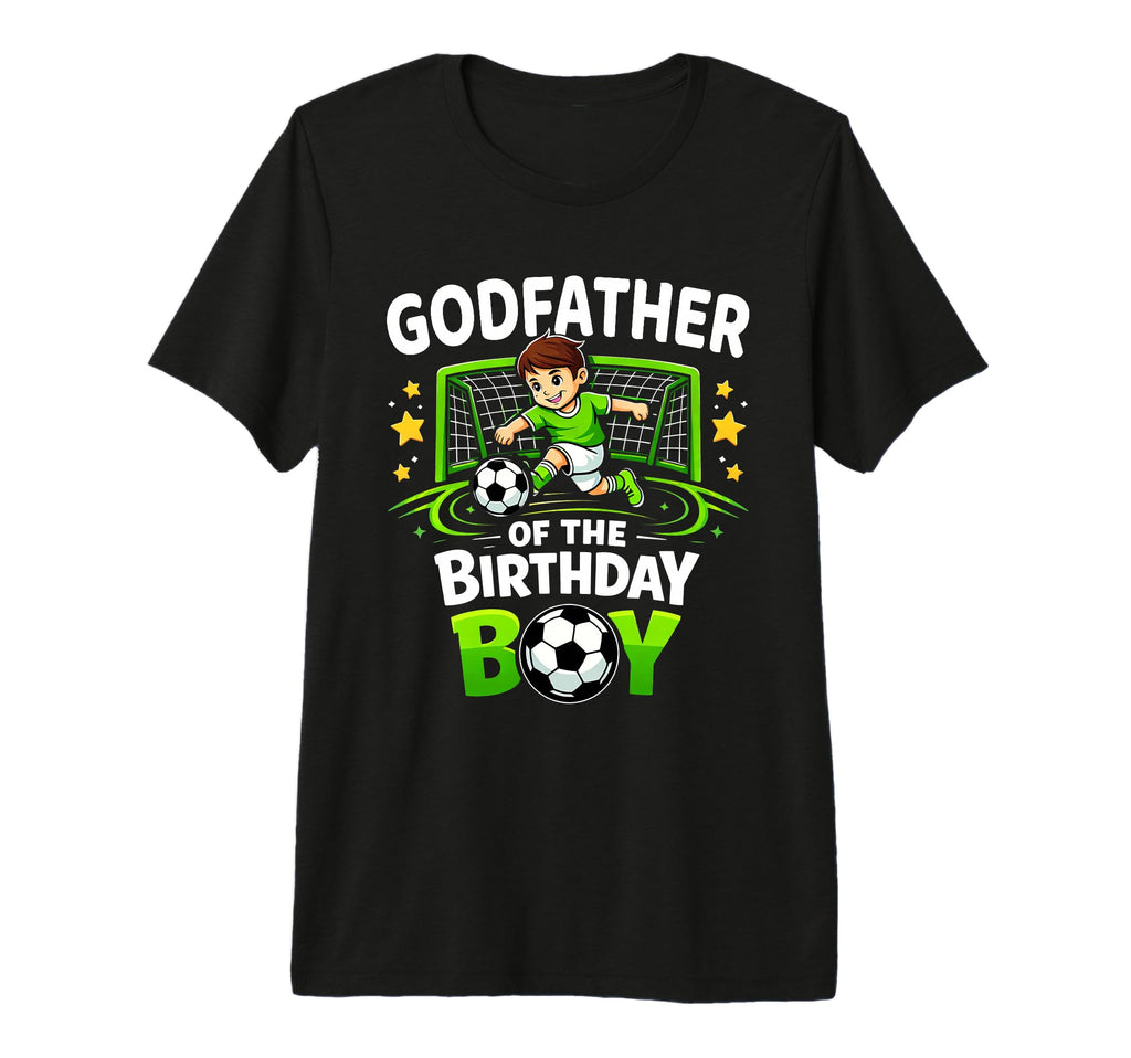 Godfather Birthday Soccer Ball Funny T-Shirt - Custom Art Print for Adults - T-Shirt, Sweatshirt, Hoodie