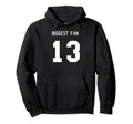 Number 13 Biggest Fan Sport Spirit Wear Hoodie - Minimalist Print Unisex - T-Shirt, Sweatshirt, Hoodie