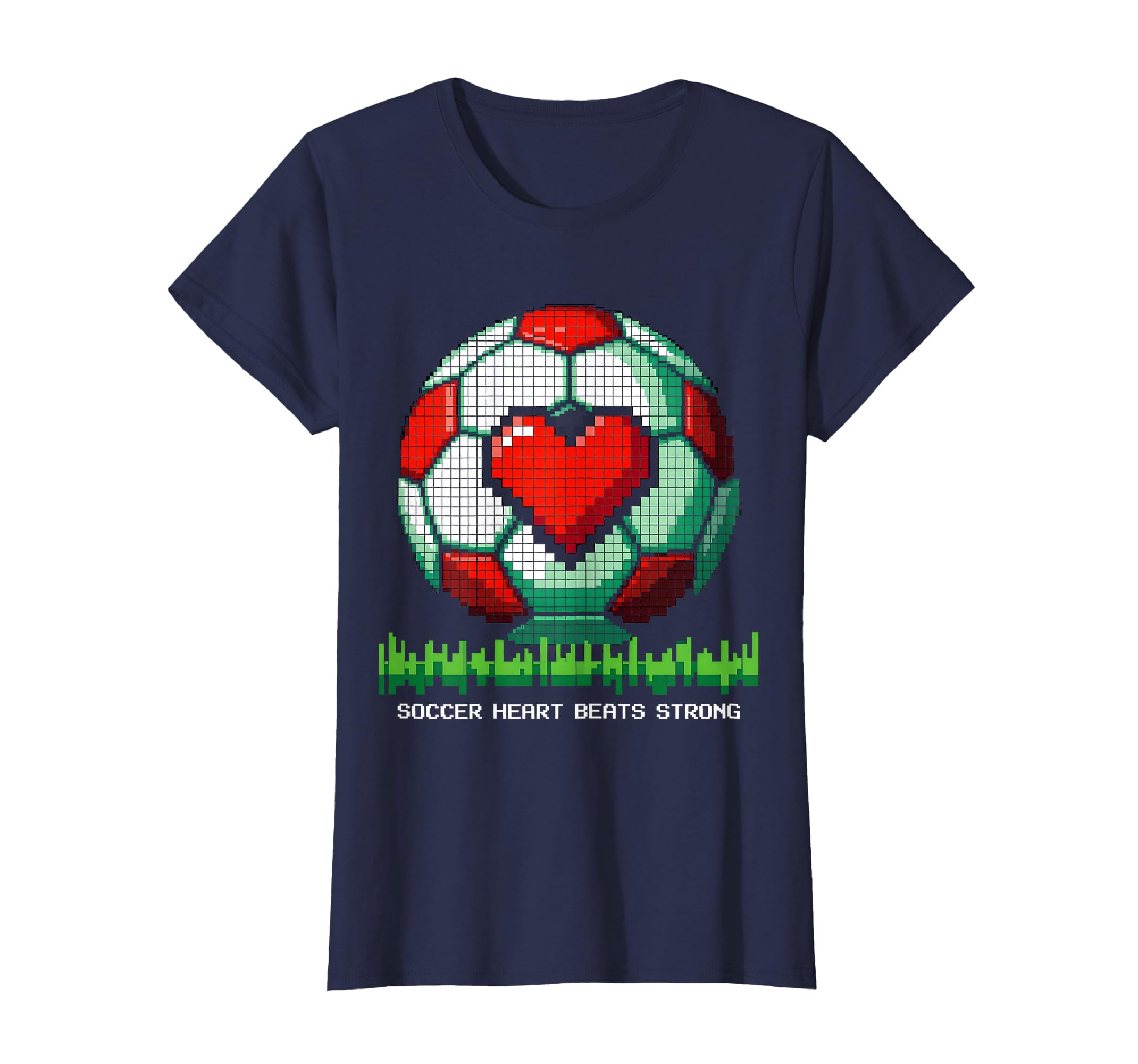 Soccer Heart Beats Strong Mens Fan T-Shirt - Minimalist Print Men Women - T-Shirt, Sweatshirt, Hoodie