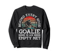 Ice Hockey Goalie Goalkeeper Behind Sweatshirt - Trendy Graphic for Adults - T-Shirt, Sweatshirt, Hoodie