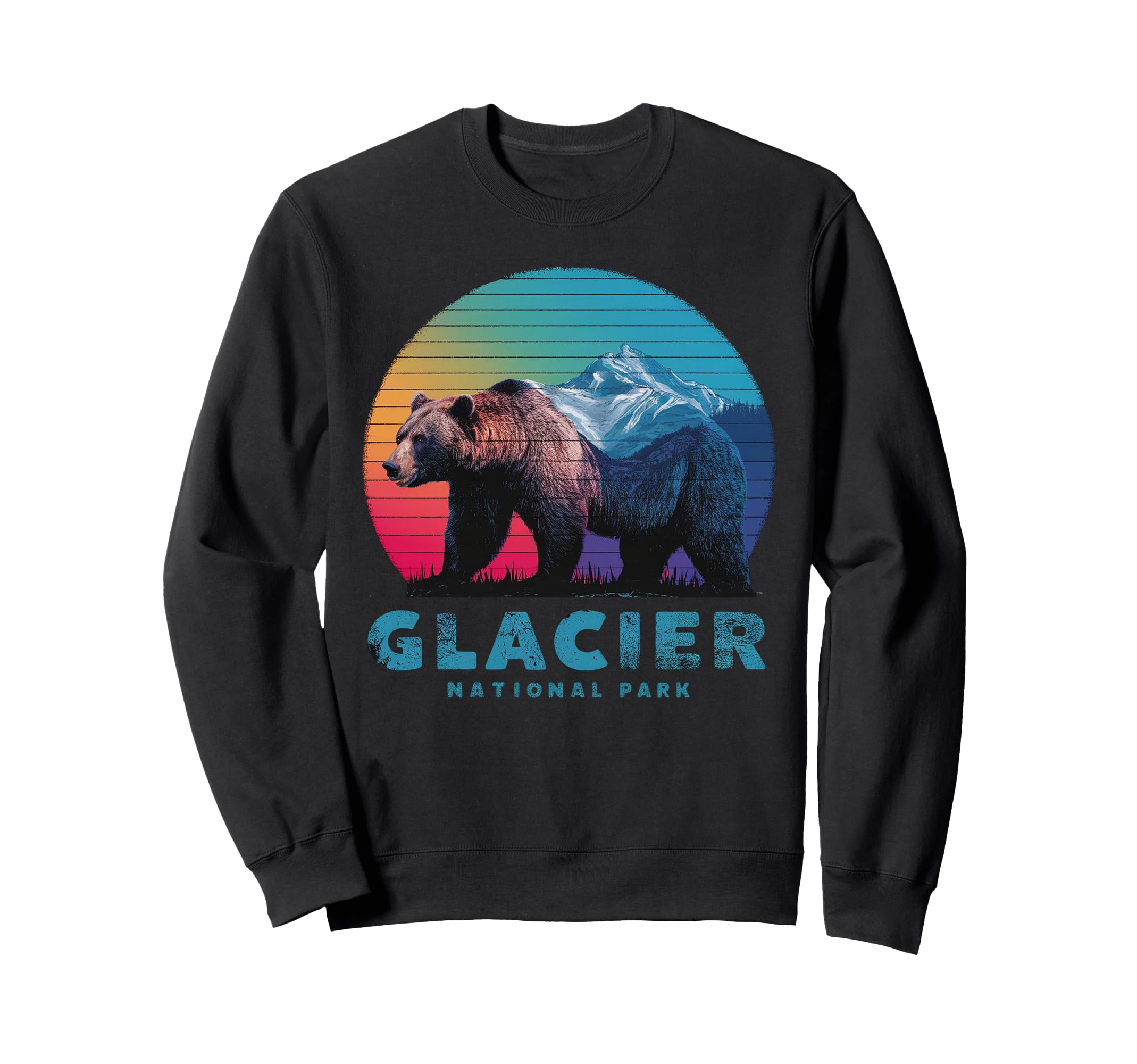 Distressed Glacier Bear Sweatshirt - Casual Everyday Wear for Adults - T-Shirt, Sweatshirt, Hoodie