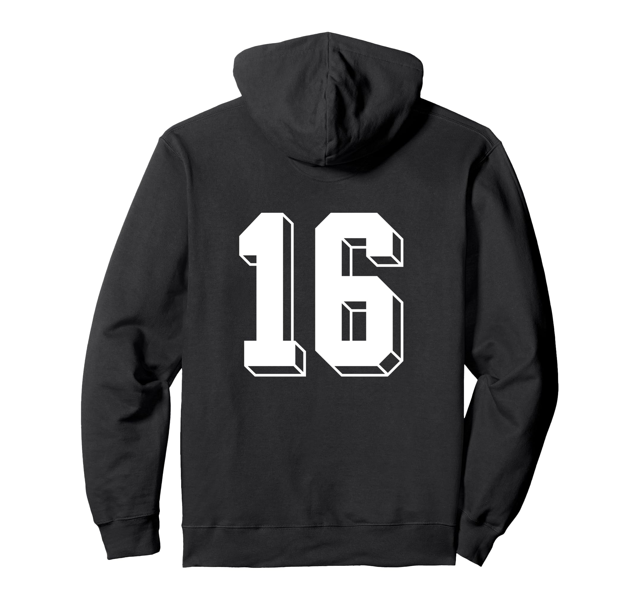 Number 16 Backside 80S 90S Team Jersey Hoodie - Custom Art Print Unisex - T-Shirt, Sweatshirt, Hoodie