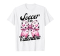 Soccer Is My Valentine Coquette Bow T-Shirt - Custom Art Print Unisex - T-Shirt, Sweatshirt, Hoodie