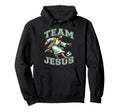 Team Jesus Soccer Lover Christ Hoodie - Aesthetic Graphic Men Women - T-Shirt, Sweatshirt, Hoodie