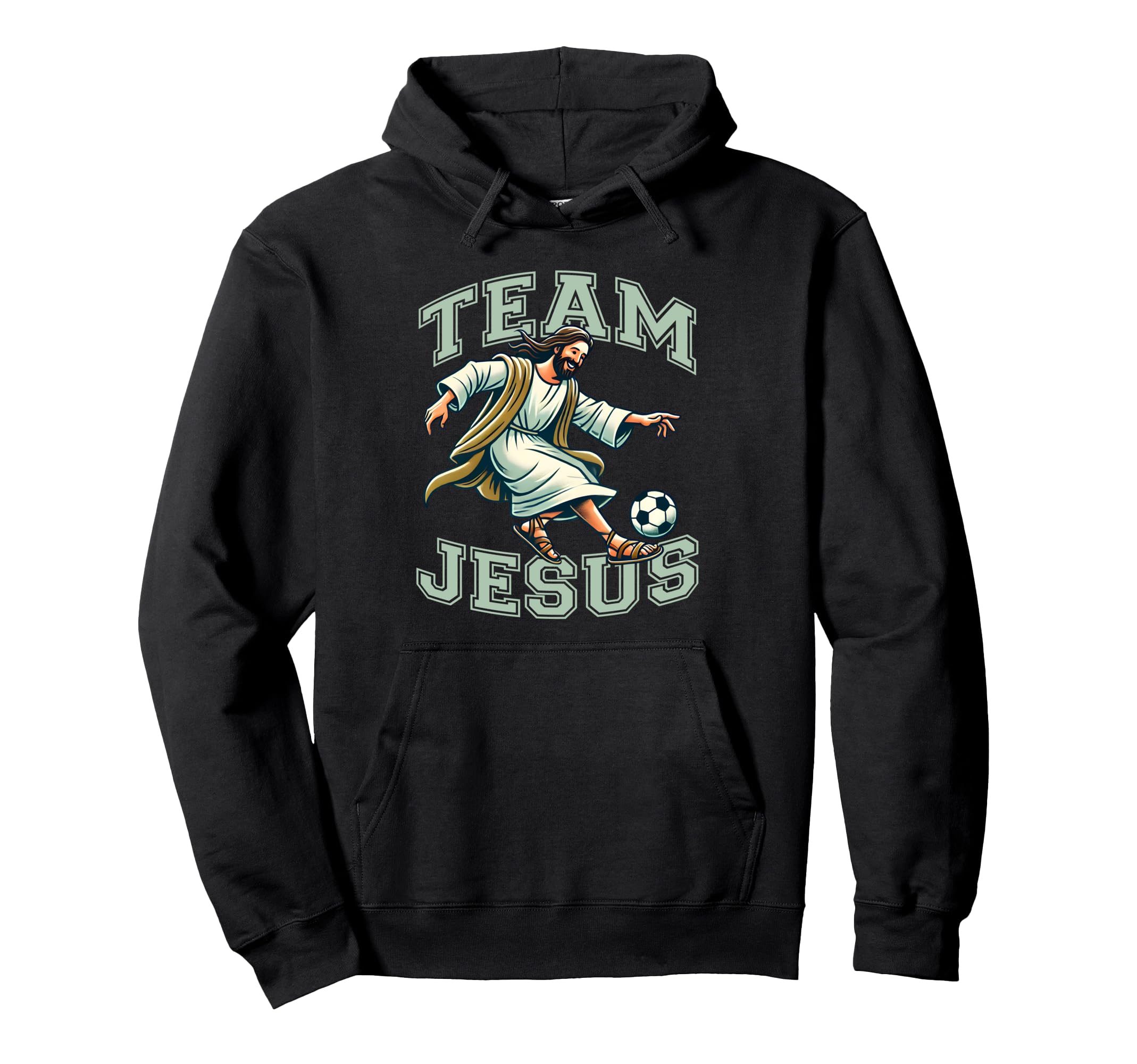 Team Jesus Soccer Lover Christ Hoodie - Aesthetic Graphic Men Women - T-Shirt, Sweatshirt, Hoodie