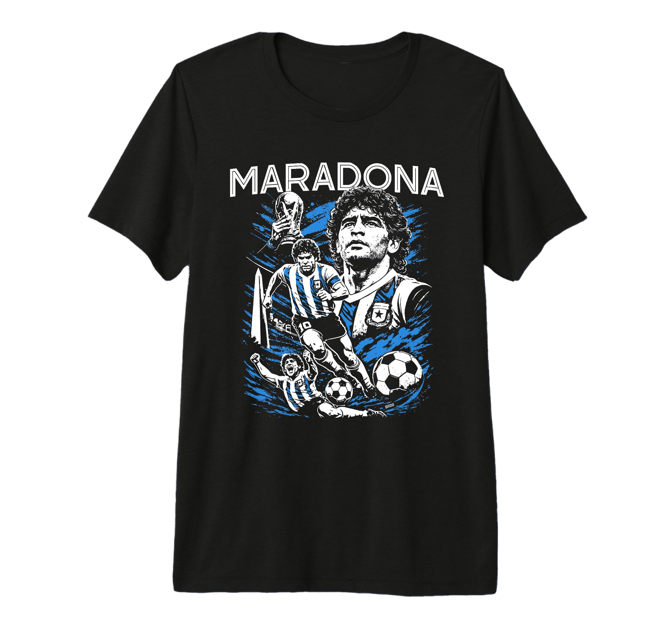Diego Maradona 90S Hip Hop Soccer Tri T-Shirt - Custom Art Print Unisex - T-Shirt, Sweatshirt, Hoodie