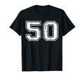 Number 50 Distressed Fifty Sports T-Shirt - Streetwear Style Unisex - T-Shirt, Sweatshirt, Hoodie
