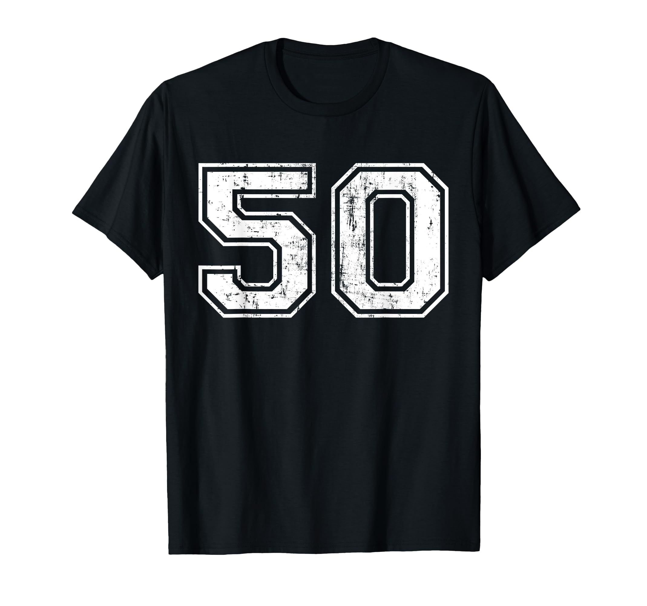 Number 50 Distressed Fifty Sports T-Shirt - Streetwear Style Unisex - T-Shirt, Sweatshirt, Hoodie