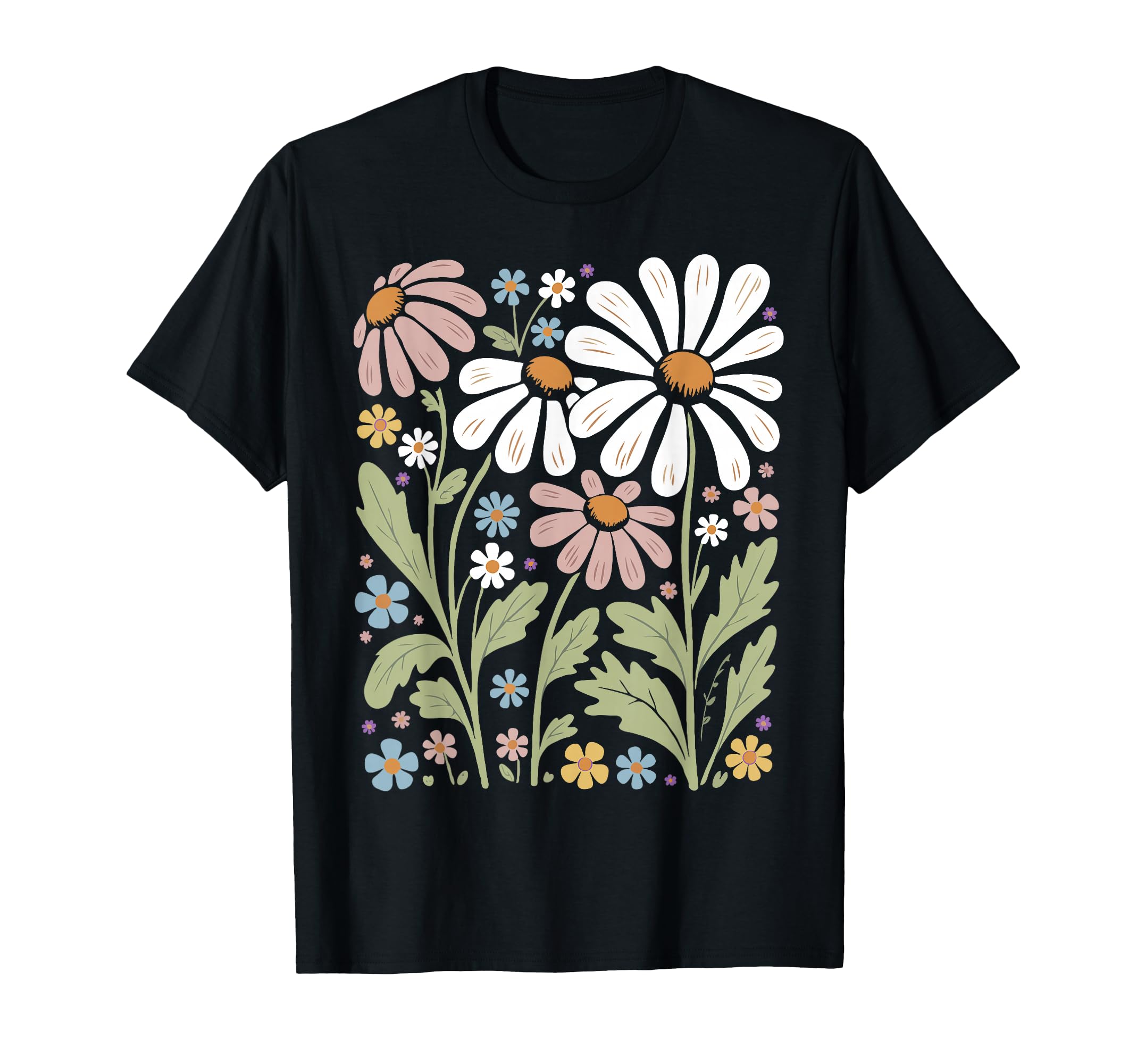 Wildflowers Flowers Pattern Summer T-Shirt - Novelty Apparel Men Women - T-Shirt, Sweatshirt, Hoodie