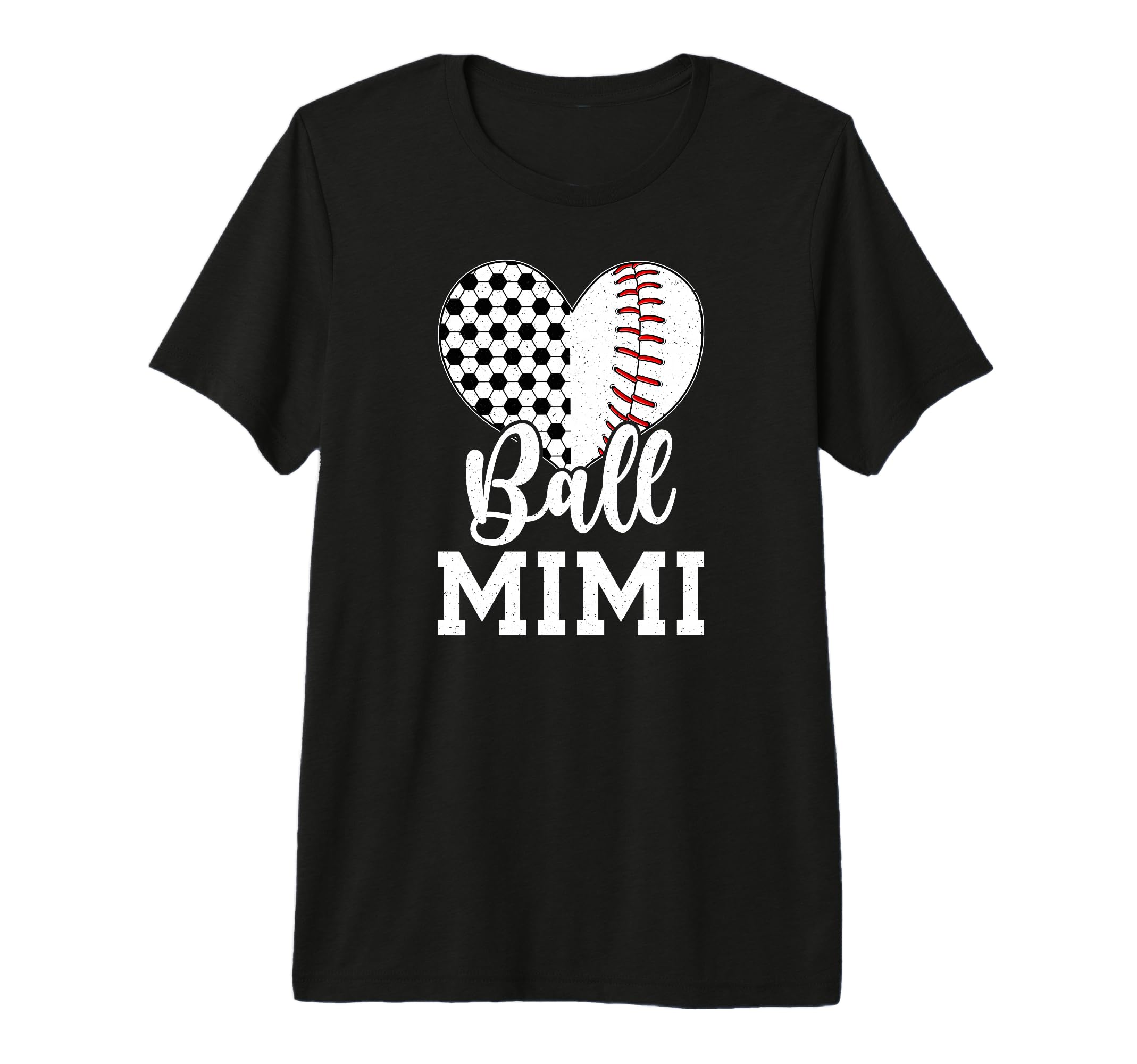 Ball Mimi Grandma Heart Baseball T-Shirt - Casual Everyday Wear Men Women - T-Shirt, Sweatshirt, Hoodie