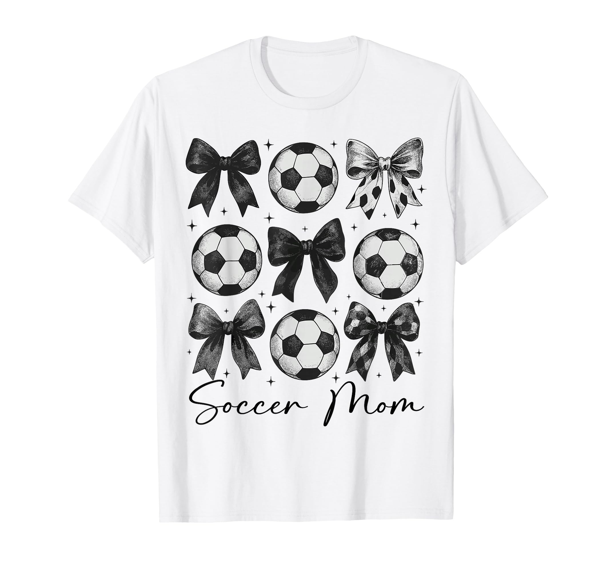 Soccer Mom Funny Coquette Bow Soccer T-Shirt - Custom Art Print Men Women - T-Shirt, Sweatshirt, Hoodie