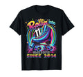 Birthday Roller Skating 11Th Rollin T-Shirt - Minimalist Print Men Women - T-Shirt, Sweatshirt, Hoodie