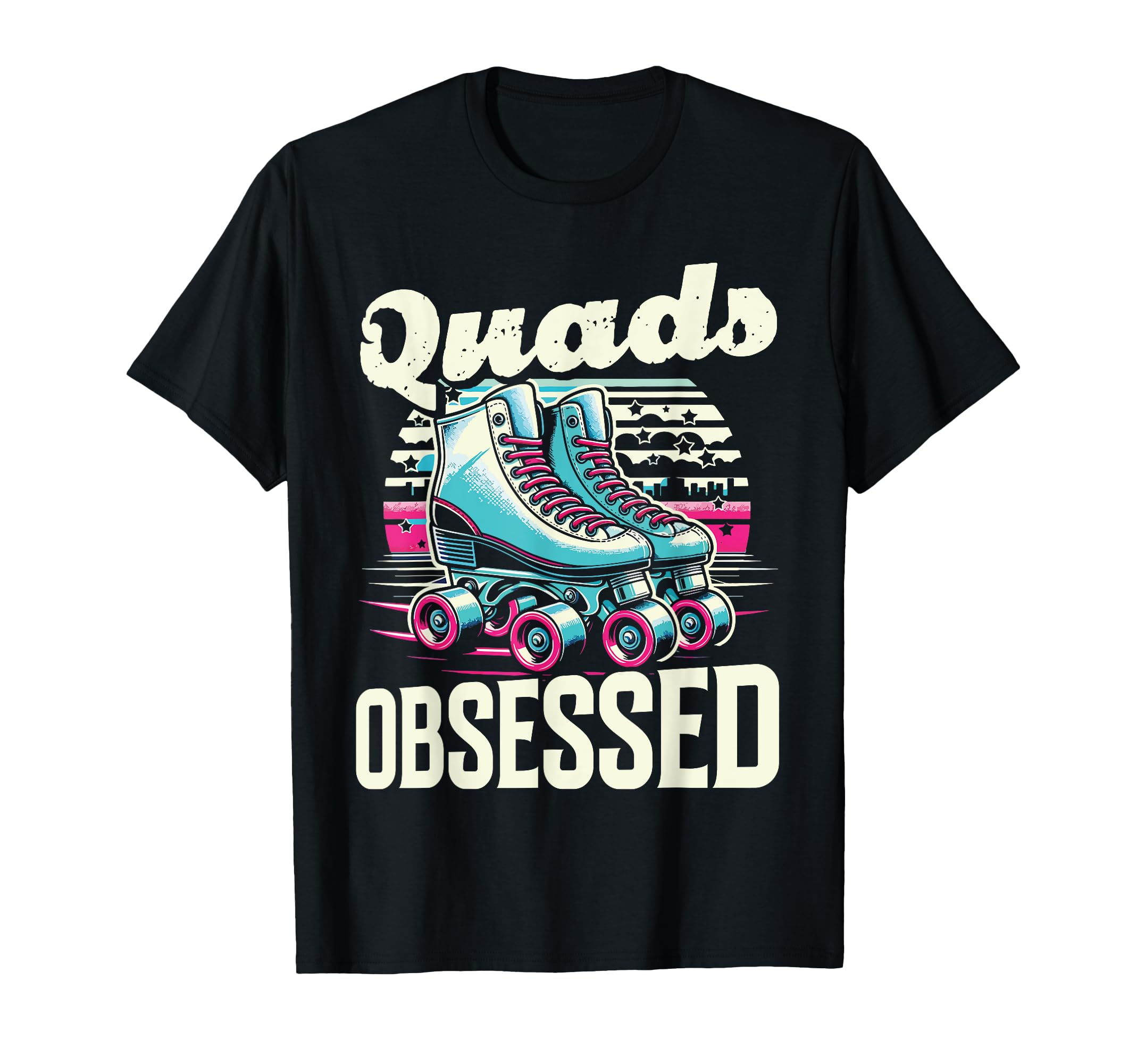 Quad Obsessed Roller Skates T-Shirt - Aesthetic Graphic Men Women - T-Shirt, Sweatshirt, Hoodie