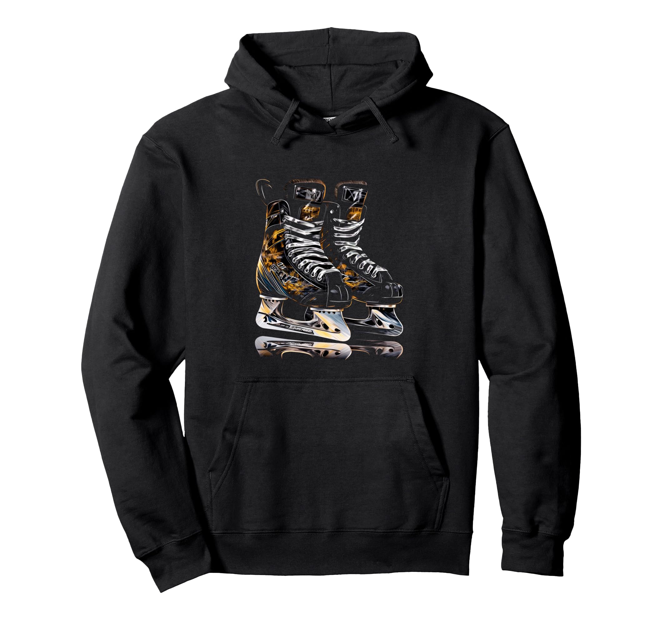 Ice Hockey Skates Ice Hockey Player Hoodie - Graphic Print Unisex - T-Shirt, Sweatshirt, Hoodie