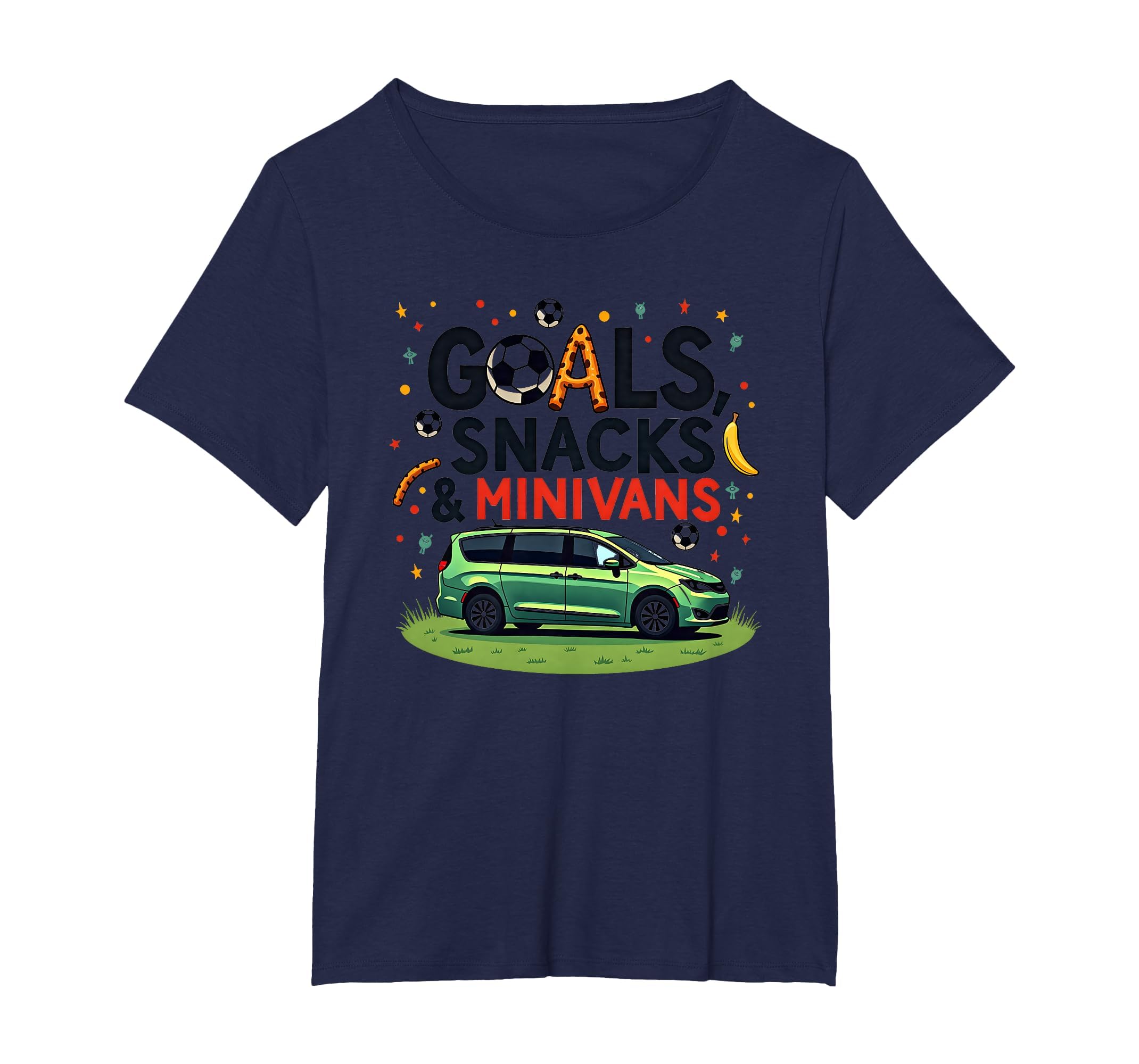 Goals Snacks Minivans Soccer Mom T-Shirt - Custom Art Print for Adults - T-Shirt, Sweatshirt, Hoodie