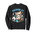 Kickin It Soccer Player Kitten Cat Sweatshirt - Novelty Apparel Men Women - T-Shirt, Sweatshirt, Hoodie