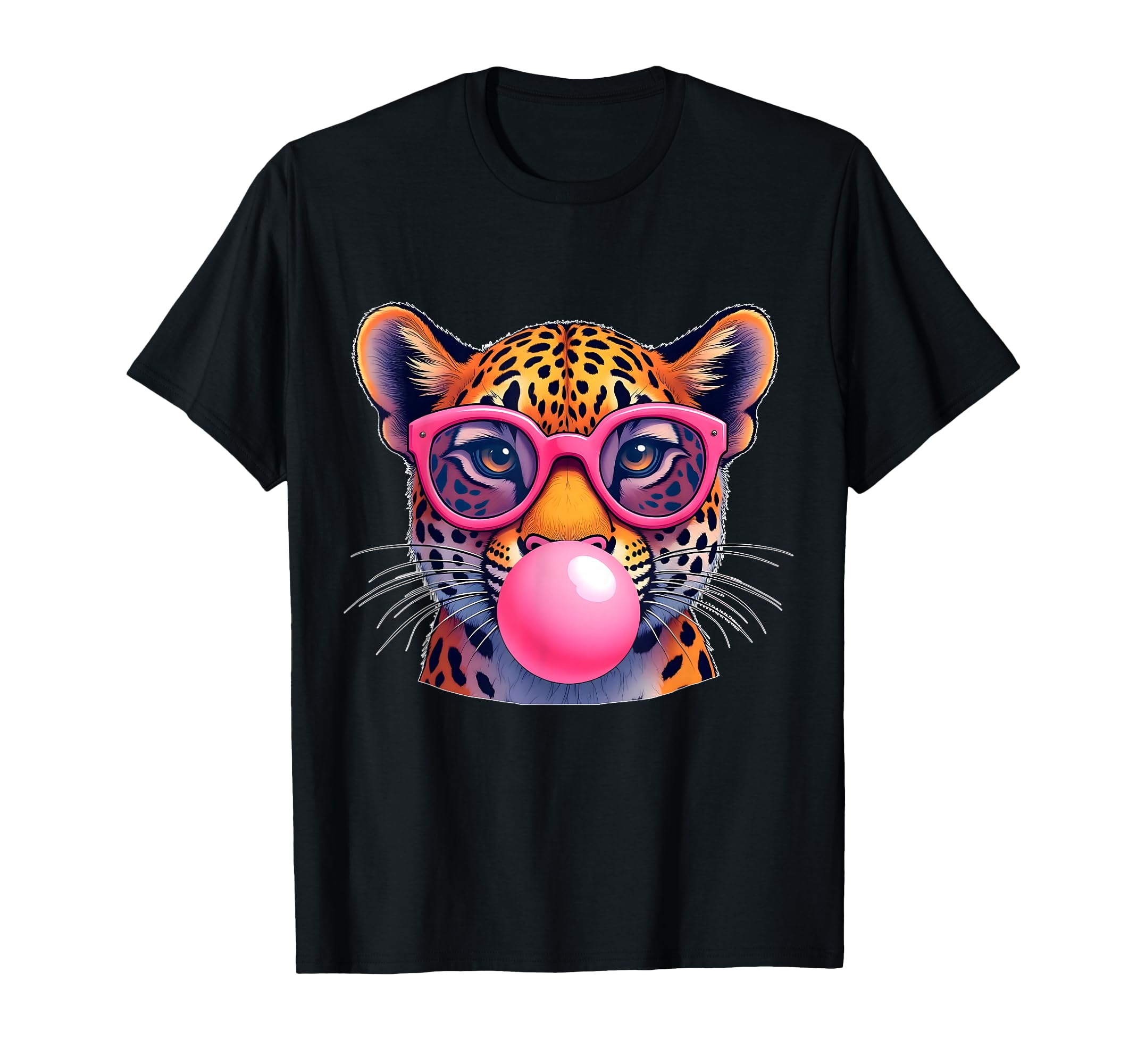 Leopard Cheetah Jaguar Cat Sunglasses T-Shirt - Novelty Apparel for Adults - T-Shirt, Sweatshirt, Hoodie