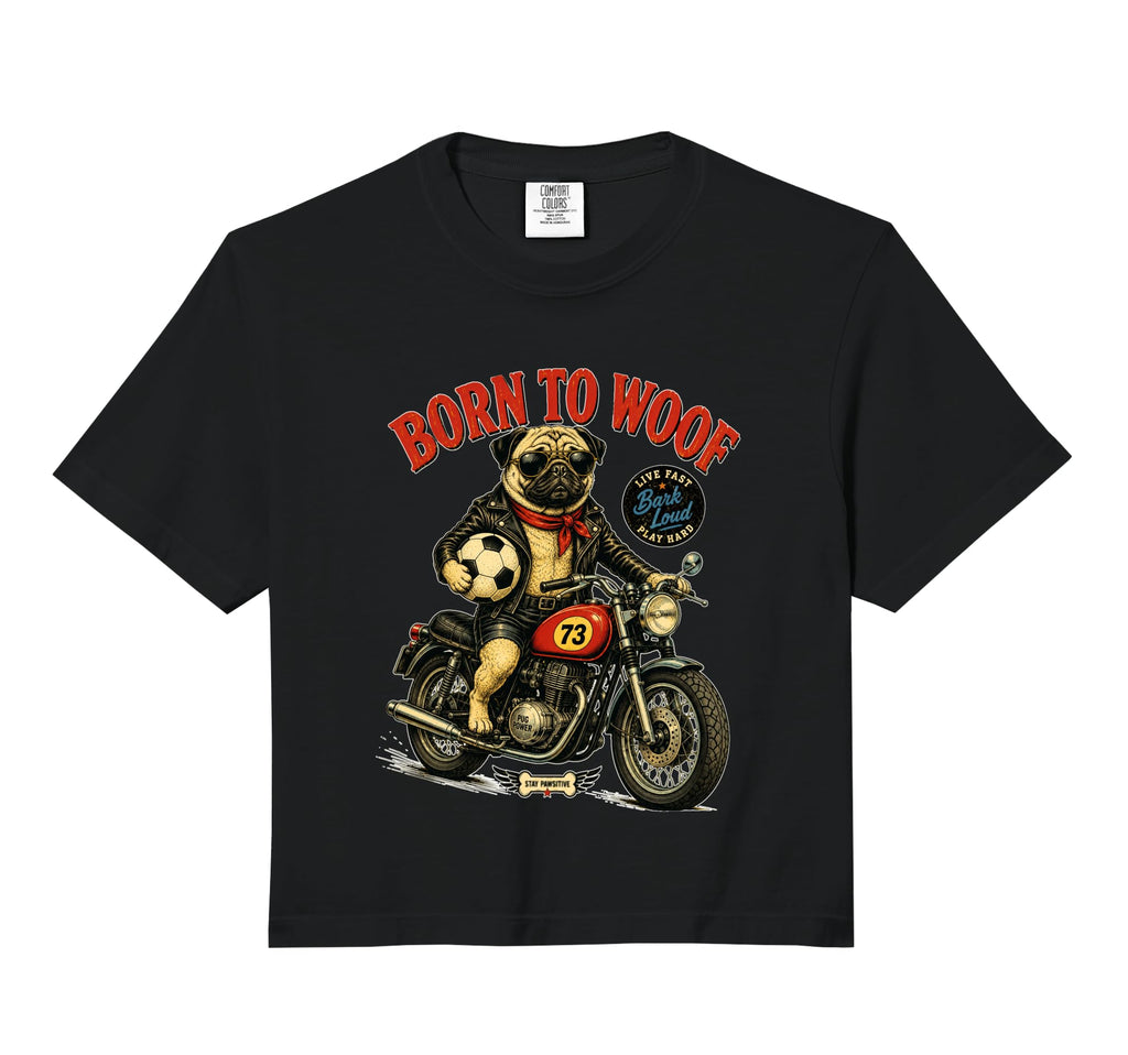 Pug Dog Motorbike Love Footbal Soccer Sweatshirt - Graphic Print Unisex - T-Shirt, Sweatshirt, Hoodie