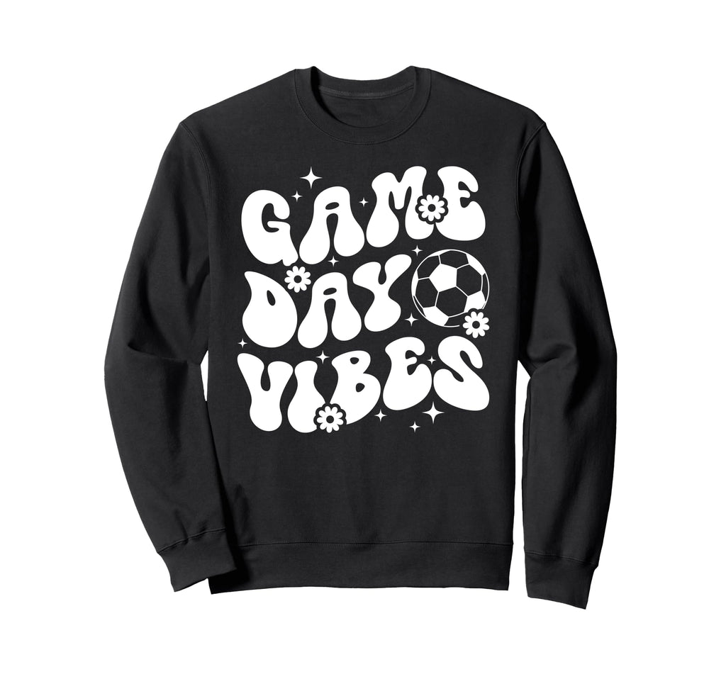 Groovy Soccer Game Day Vibes Game Day Sweatshirt - Minimalist Print Unisex - T-Shirt, Sweatshirt, Hoodie