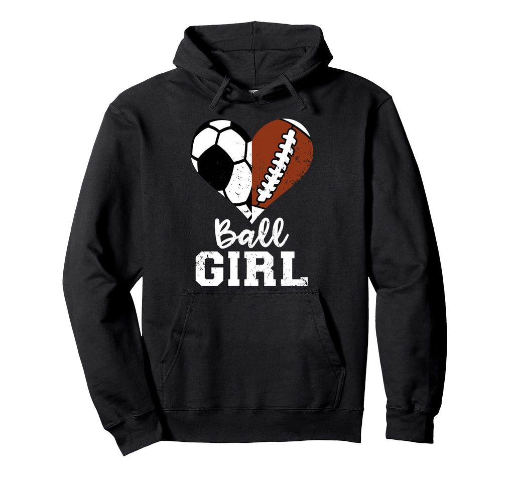 Ball Heart Funny Soccer Football Hoodie - Aesthetic Graphic for Adults - T-Shirt, Sweatshirt, Hoodie