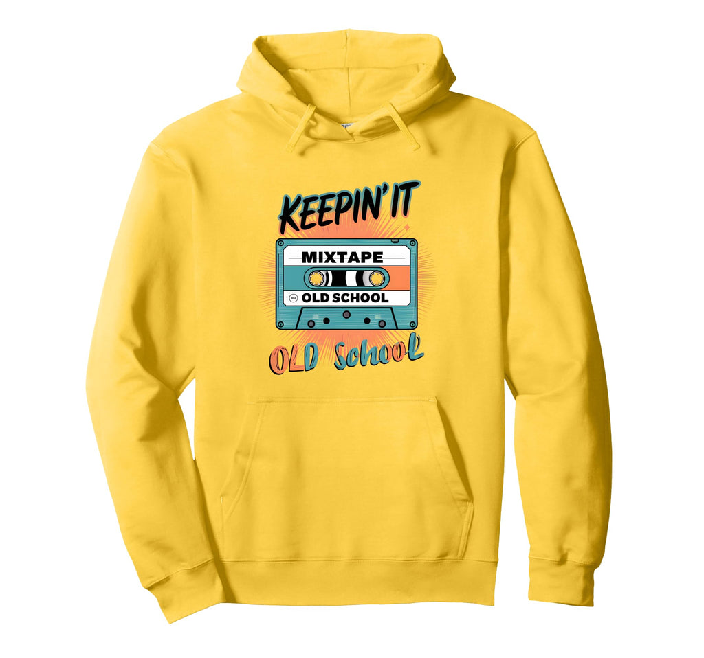Old School Hip Hop 80S 90S Cassette Hoodie - Novelty Apparel for Adults - T-Shirt, Sweatshirt, Hoodie