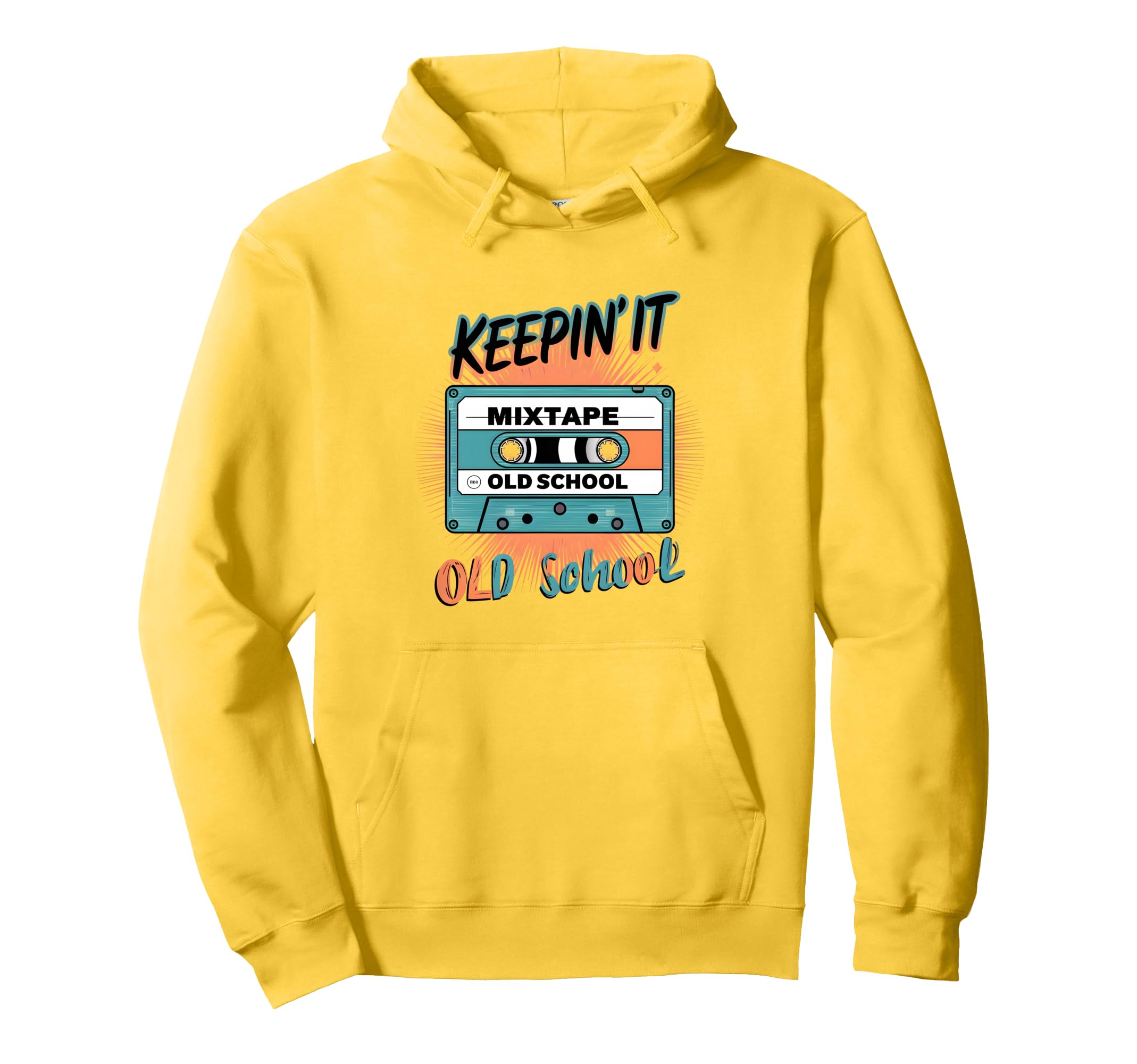 Old School Hip Hop 80S 90S Cassette Hoodie - Novelty Apparel for Adults - T-Shirt, Sweatshirt, Hoodie