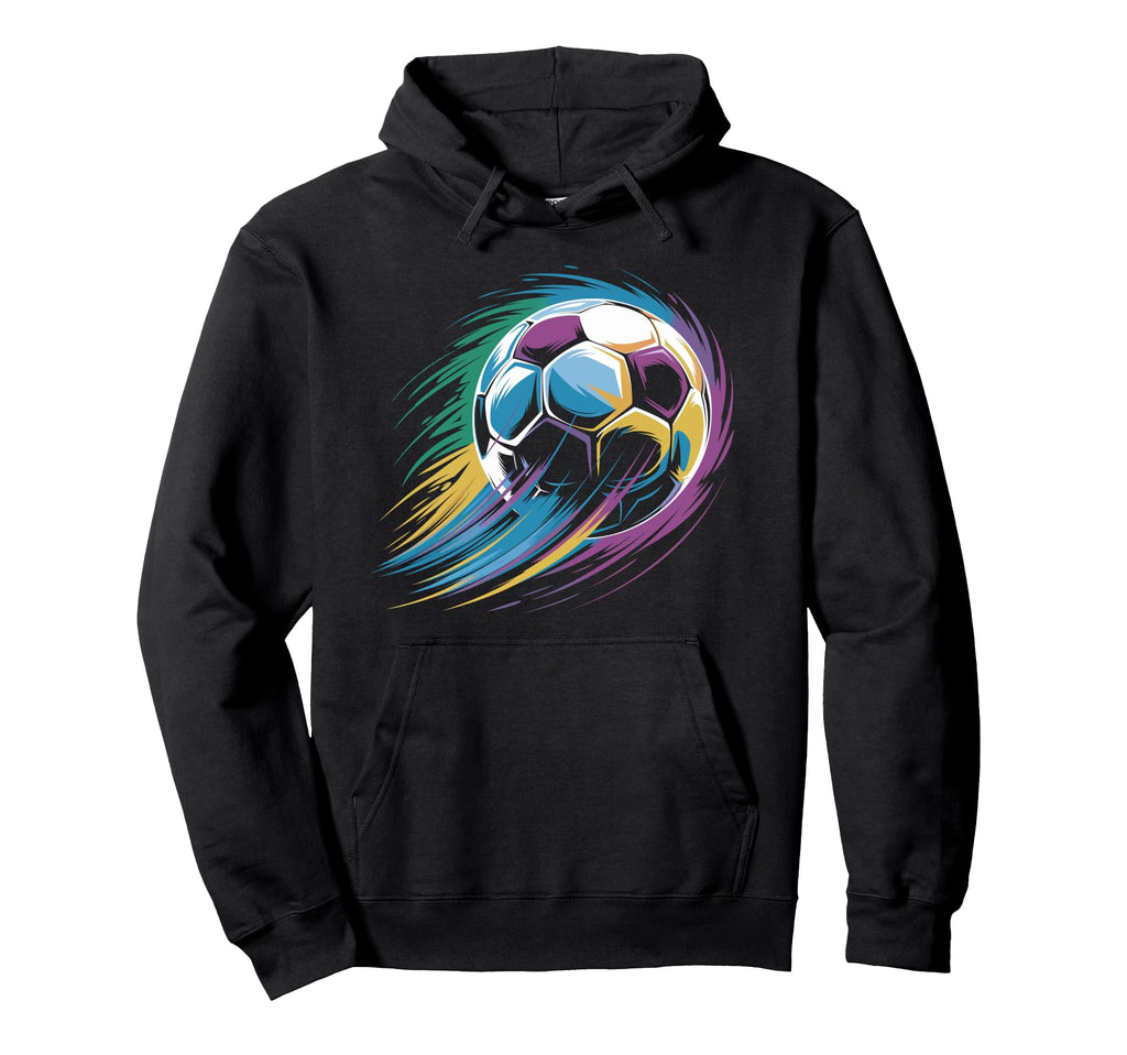 Colorful Soccer Silhouette Soccer Player Hoodie - Graphic Print Men Women - T-Shirt, Sweatshirt, Hoodie