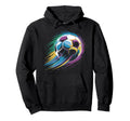 Colorful Soccer Silhouette Soccer Player Hoodie - Graphic Print Men Women - T-Shirt, Sweatshirt, Hoodie