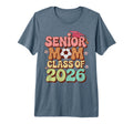 Senior Mom Class 2026 Soccer Groovy T-Shirt - Custom Art Print Men Women - T-Shirt, Sweatshirt, Hoodie