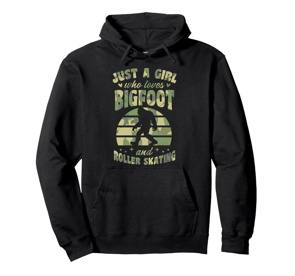 Just Who Loves Bigfoot And Roller Hoodie - Fun Novelty Design for Adults - T-Shirt, Sweatshirt, Hoodie