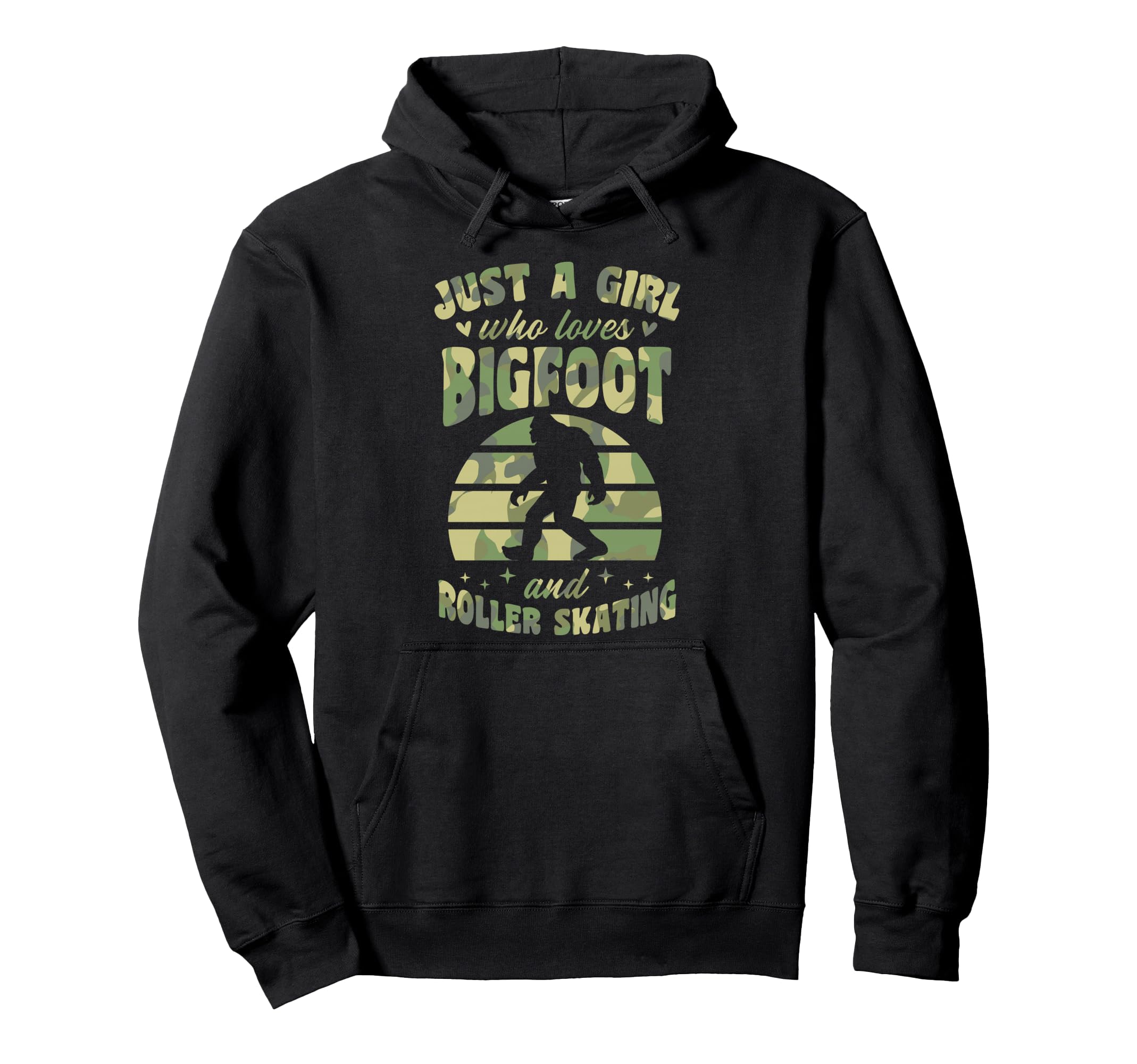 Just Who Loves Bigfoot And Roller Hoodie - Fun Novelty Design for Adults - T-Shirt, Sweatshirt, Hoodie