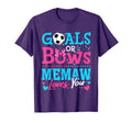 Gender Reveal Goals Or Bows Memaw T-Shirt - Trendy Graphic for Adults - T-Shirt, Sweatshirt, Hoodie