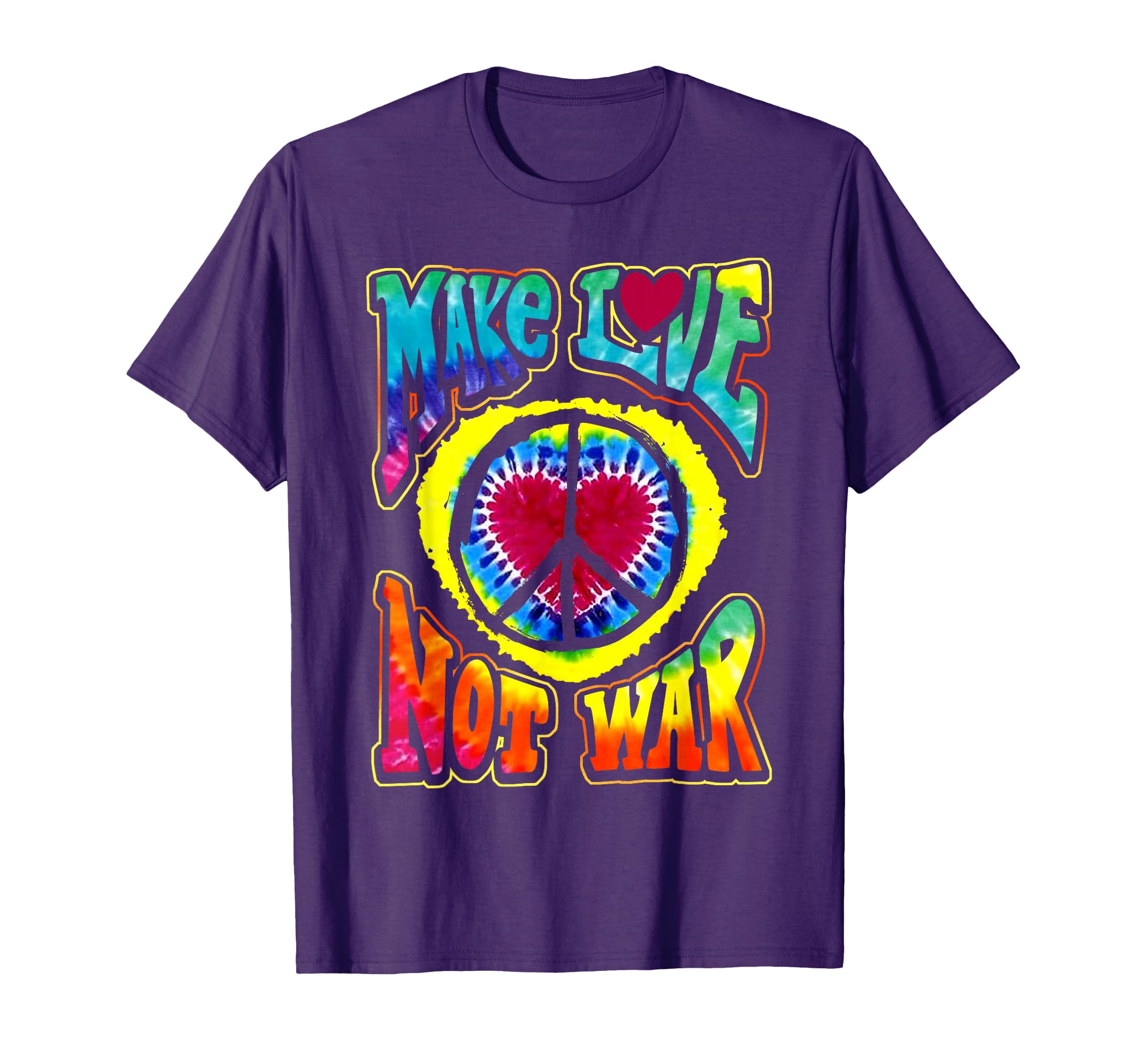 Psychedelic Make Love Not War Hip T-Shirt - Aesthetic Graphic for Adults - T-Shirt, Sweatshirt, Hoodie
