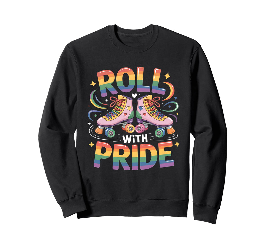 Roller Skate Roller Skating Pride Sweatshirt - Trendy Graphic Unisex - T-Shirt, Sweatshirt, Hoodie
