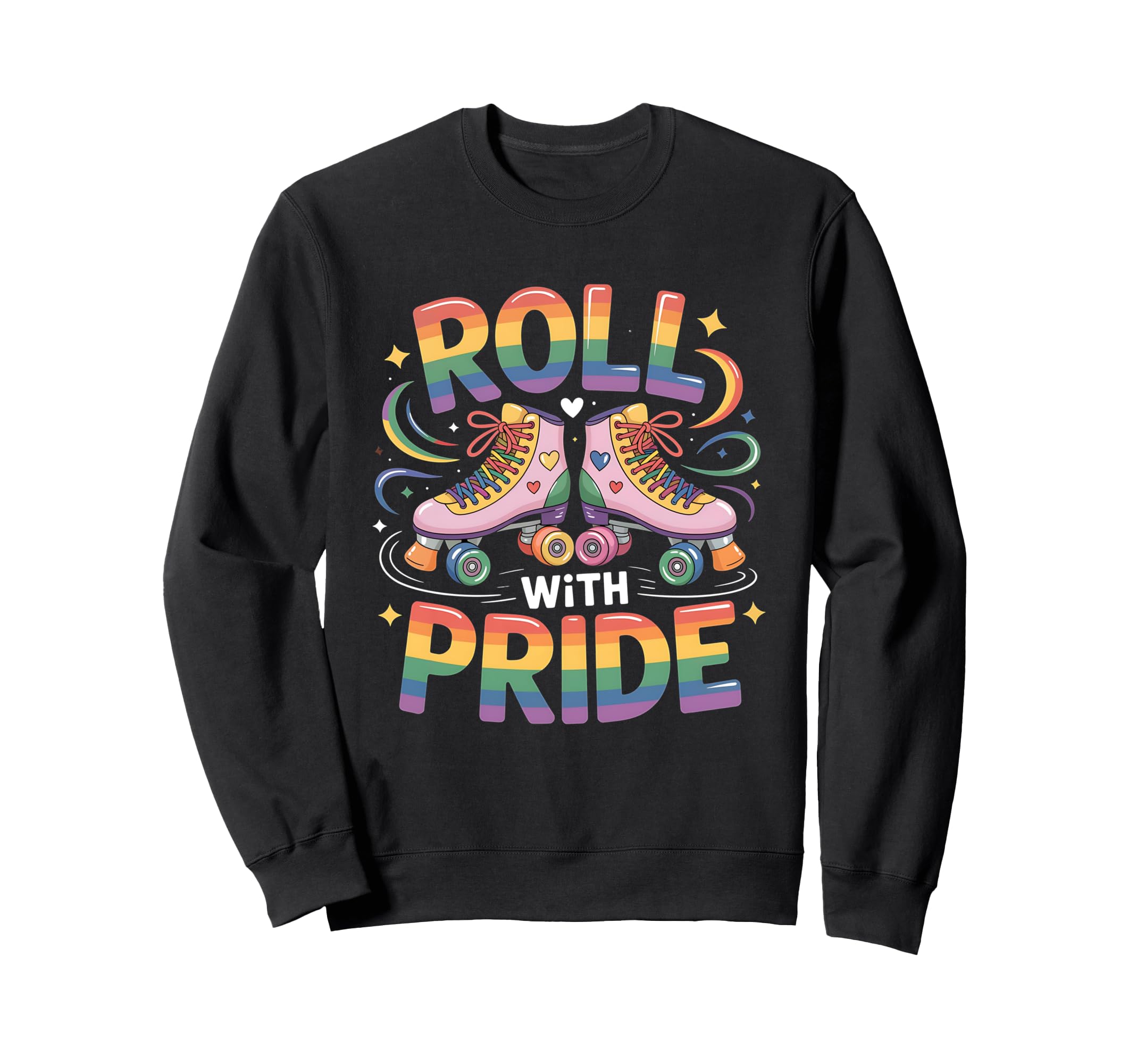 Roller Skate Roller Skating Pride Sweatshirt - Trendy Graphic Unisex - T-Shirt, Sweatshirt, Hoodie