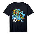 Dabbing Unicorn Saint Lucia Soccer T-Shirt - Unique Graphic Men Women - T-Shirt, Sweatshirt, Hoodie
