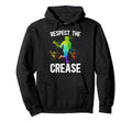 Respect Crease Lacrosse Goalkeeper Hoodie - Graphic Print Men Women - T-Shirt, Sweatshirt, Hoodie
