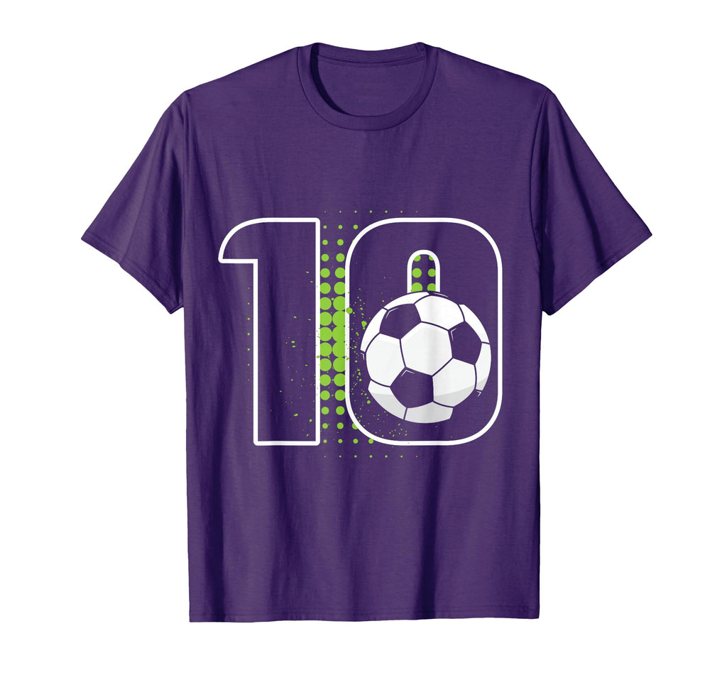 10Th Birthday Soccer Player Football T-Shirt - Trendy Graphic for Adults - T-Shirt, Sweatshirt, Hoodie