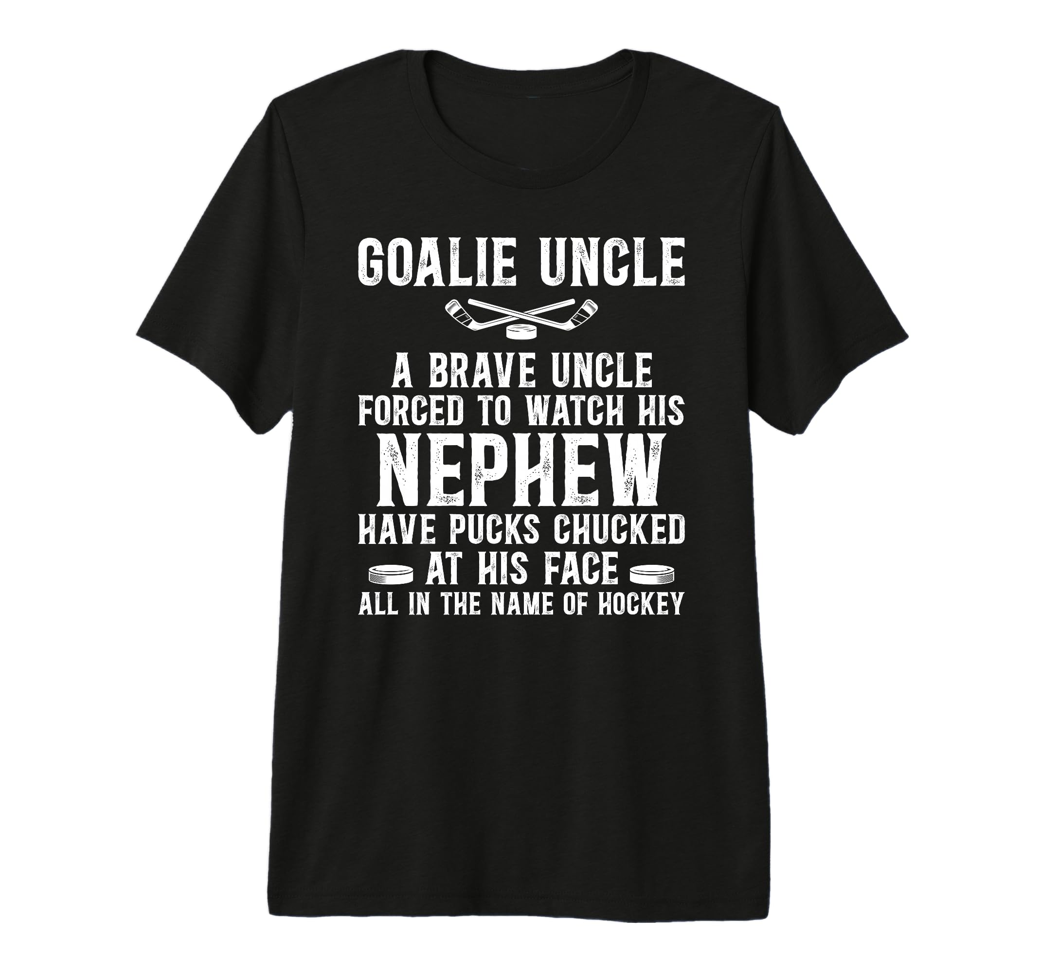 Mens Hockey Goalie Uncle Hockey T-Shirt - Custom Art Print Men Women - T-Shirt, Sweatshirt, Hoodie